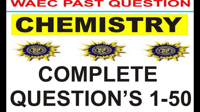 Chemistry WAEC Past Questions 2024 [OBJECTIVE]